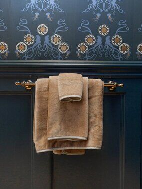 French Terry Bath Towel Collection - White Sand